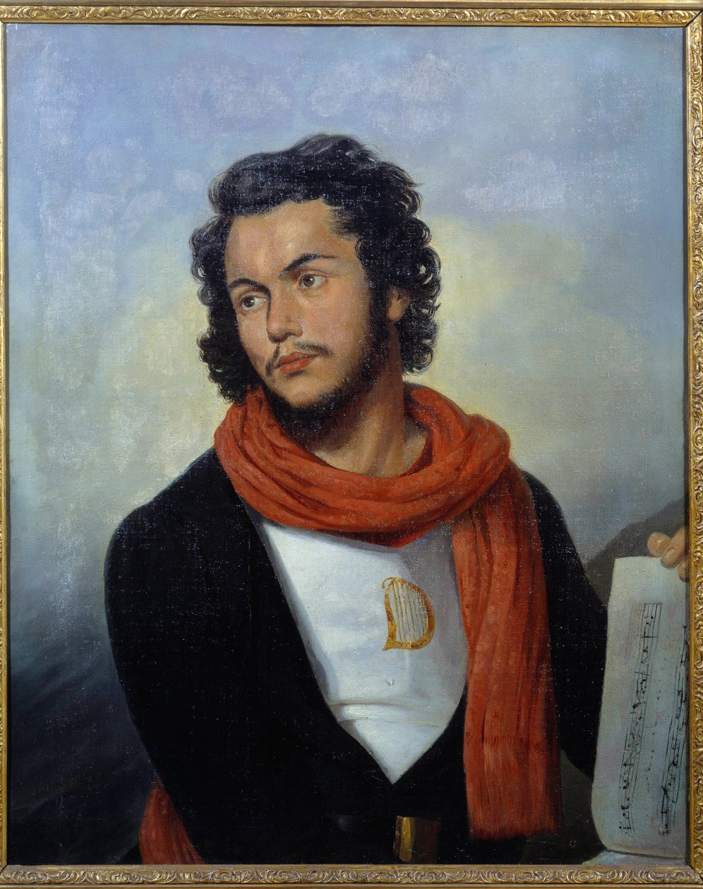 音乐家费利西安·大卫 (Felicien David) 肖像 (1810-1876) 雷蒙德·博纳尔 (Raymond Bonheur) (1796-1849) 绘画 19 世纪圣丹尼斯，艺术与历史博物馆 作者 雷蒙德·博纳尔