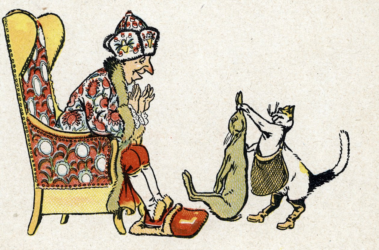 查尔斯-佩罗的《童话》插图 "Le Chat Botte"（插图），约 1920 年 作者 雷蒙德·德拉内齐埃