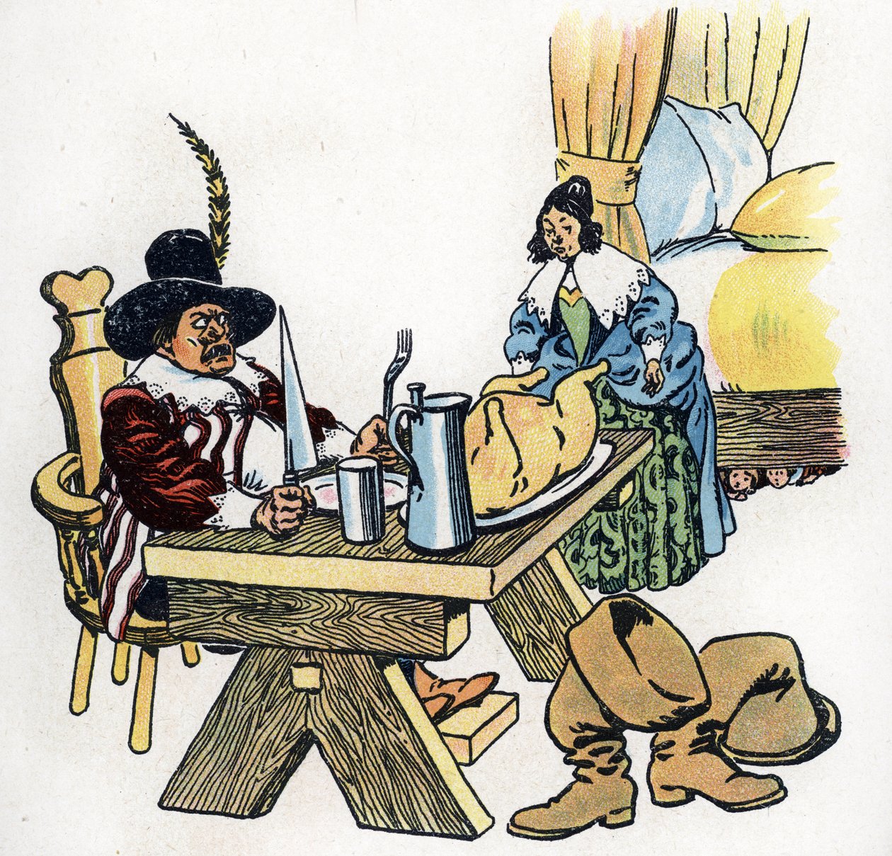 查尔斯-佩罗的《童话》插图 "Le Petit Poucet"（插图），约 1920 年 作者 雷蒙德·德拉内齐埃