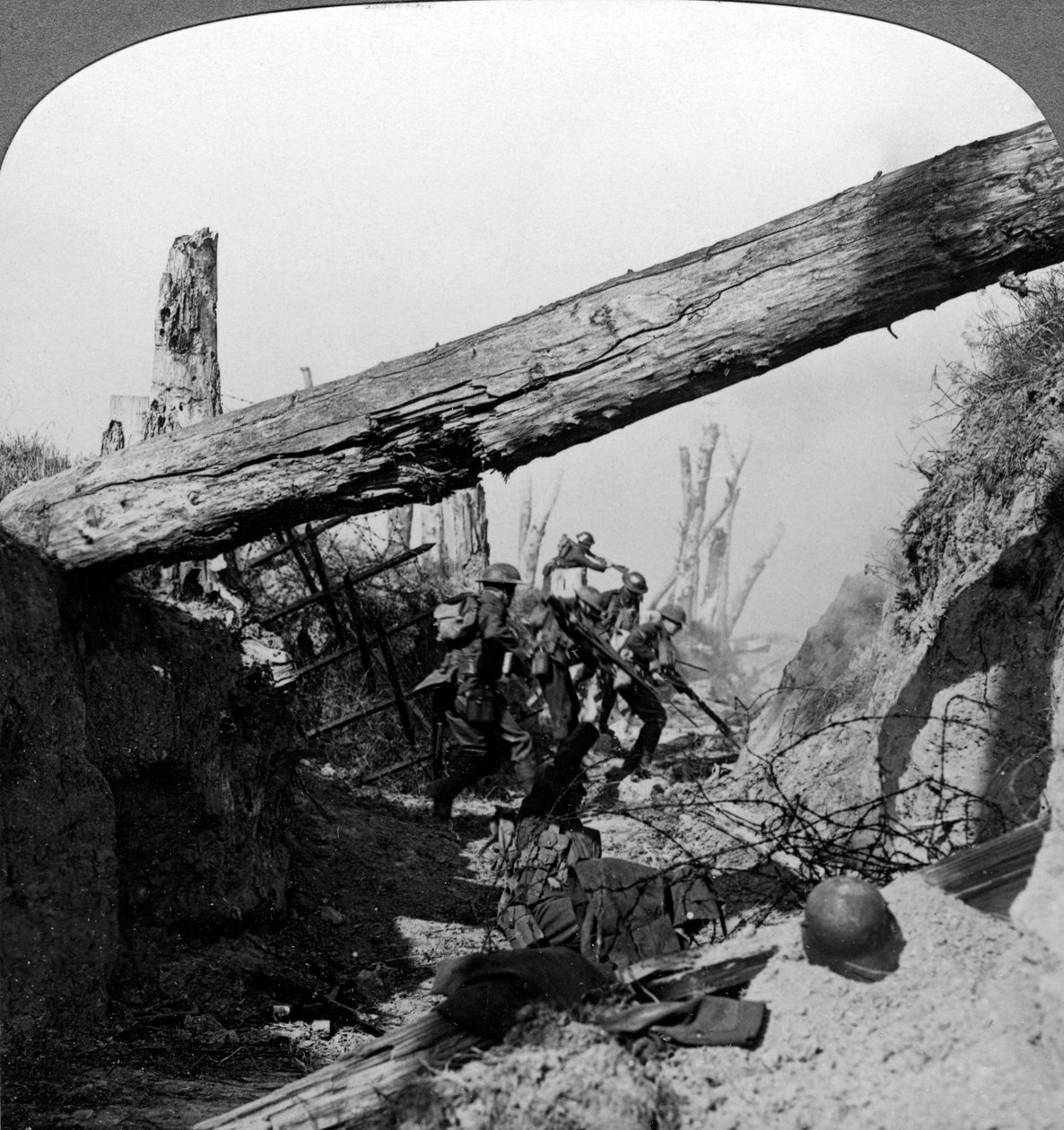第一次世界大战，法国昆特，Wotan线的海战，1917-1918年。 作者 现实旅行社