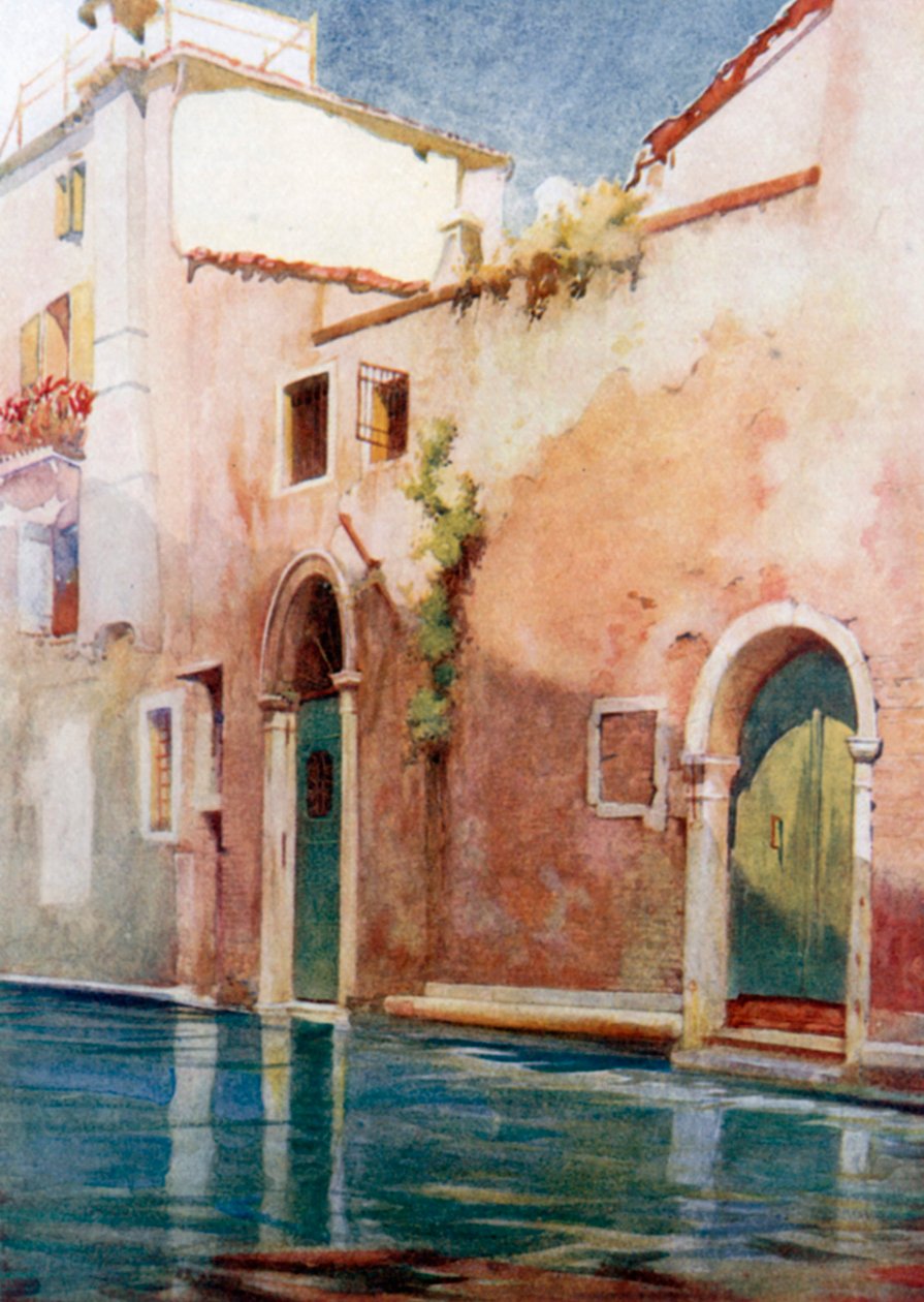 运河一侧（彩色石印版） 作者 雷金纳德·巴拉特（Reginald Barratt）