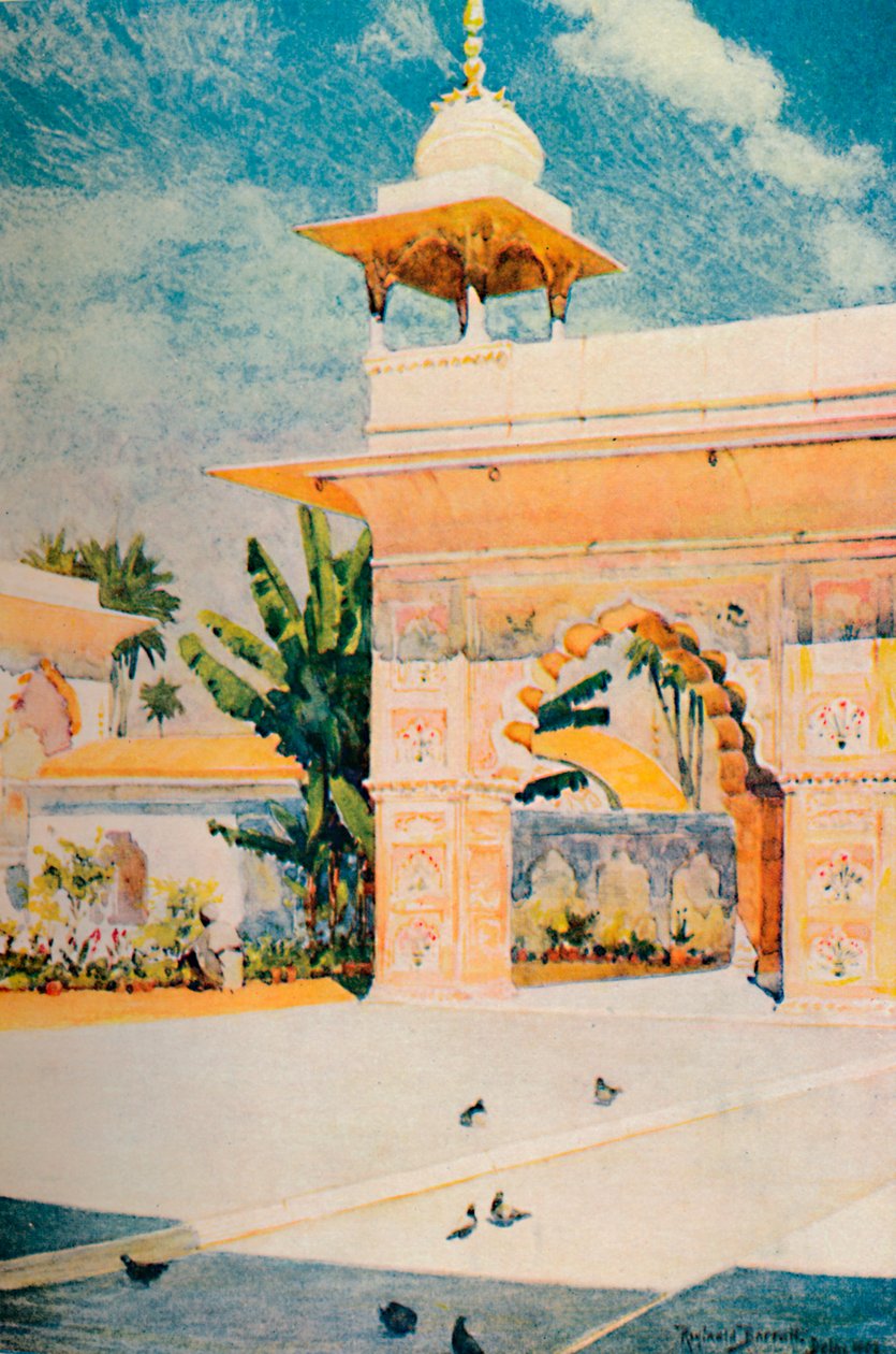 迪万·卡哈斯（Diwan-I-Khas），德里，1913 作者 雷金纳德·巴拉特（Reginald Barratt）