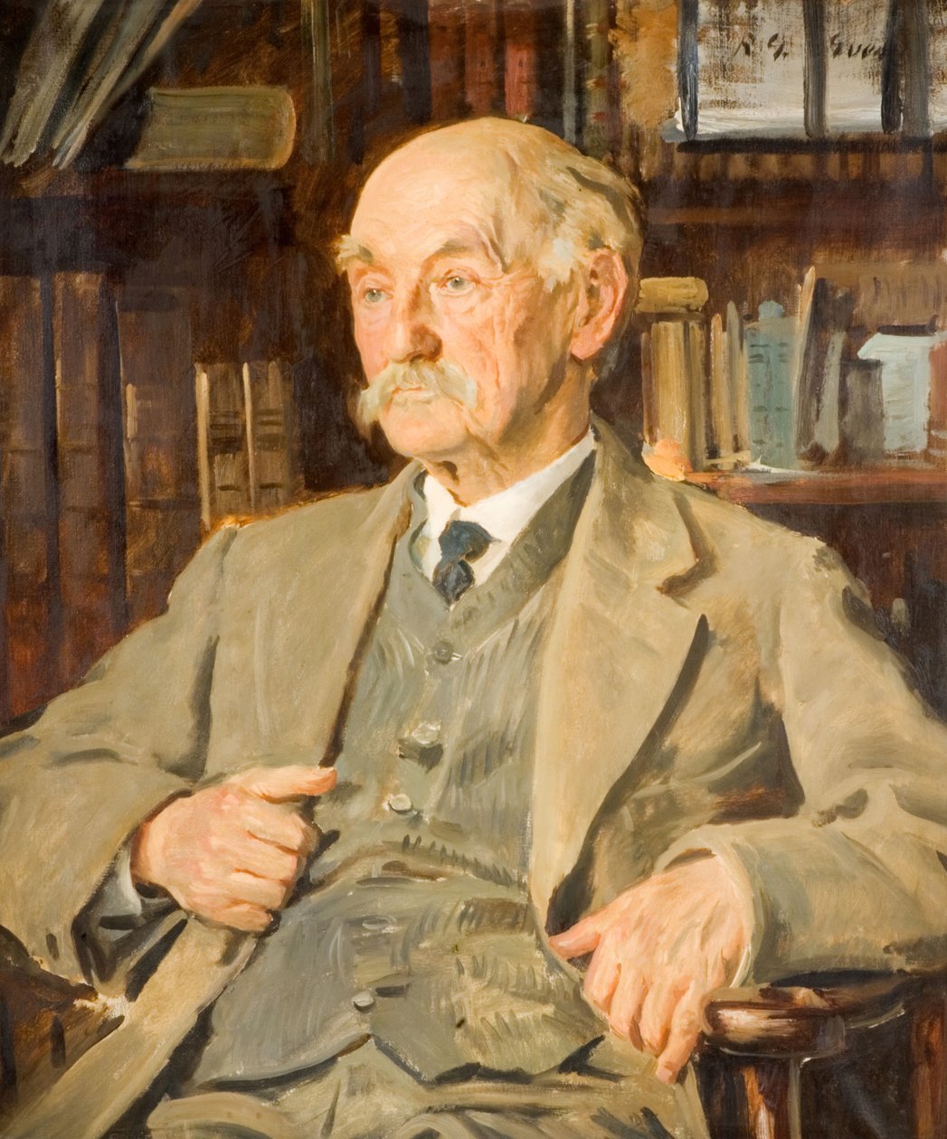 托马斯-哈迪的肖像 1840-1928年，1924年。   作者 雷金纳德·格伦维尔·伊夫斯