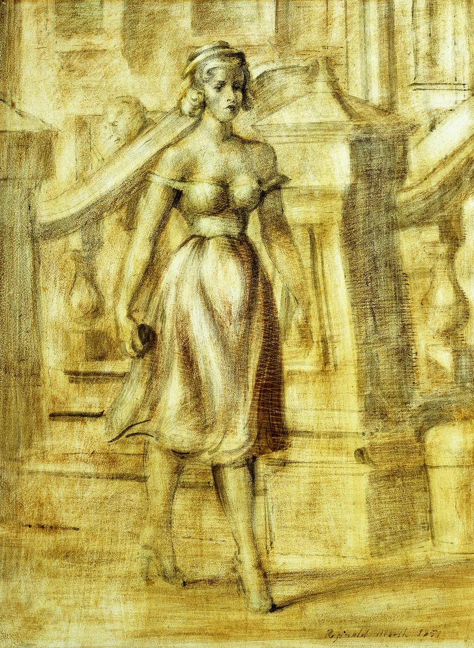 漫步的女士双人绘画 作者 雷金纳德·马什