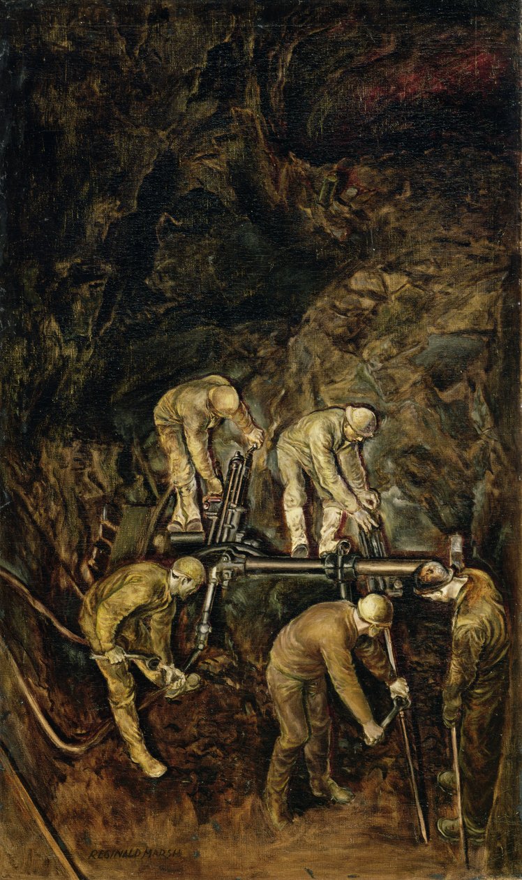 沙猪，约 1938 年（布面油画） 作者 雷金纳德·马什