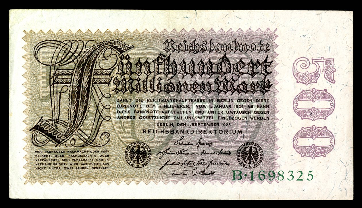 第一次世界大战后恶性通货膨胀时代（1921年至24年），魏玛共和国的帕皮尔马克（Papiermark） 作者 柏林帝国银行董事会
