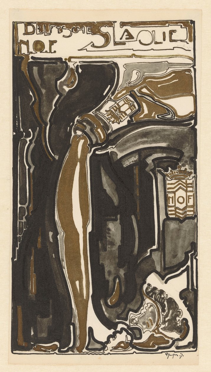 Delftsche slaolie N.O.F.（物品上的原标题） 作者 Reijer Stolk（艺术家签名）