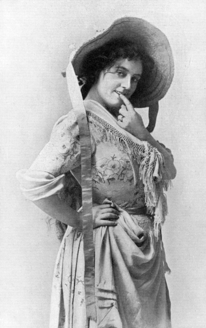 艾维·格林（Evie Greene）1876-1917，英国女演员，1902-1903。 作者 莱因霍尔德·蒂勒