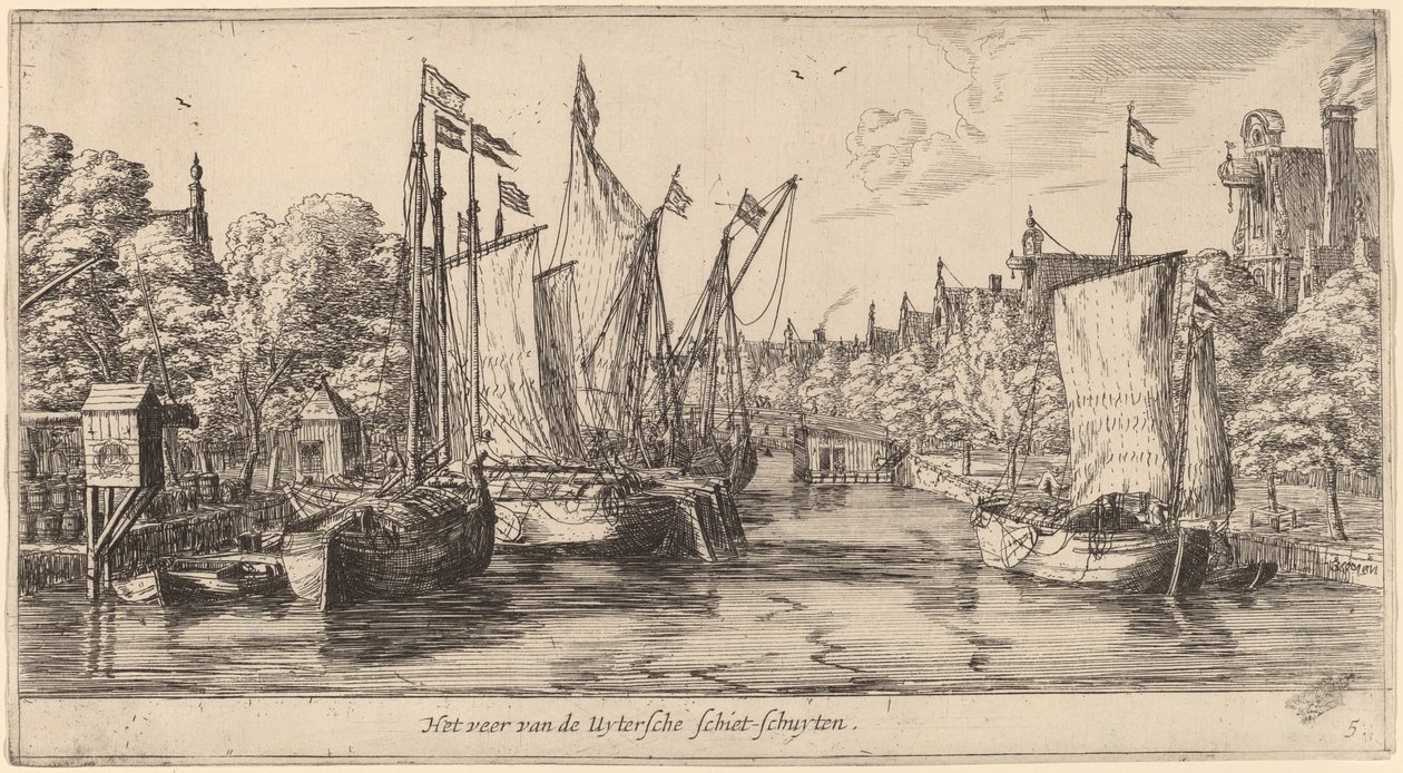 前往乌得勒支的渡轮（Het veer van der Uytersche schiet-schuyten）。 作者 Reinier Nooms，叫塞曼