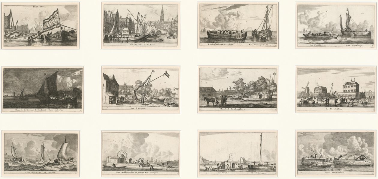 Verscheÿde Schepen en Gesichten van Amstelredam (Various Ships and Views of Amsterdam)：第三部分 作者 Reinier Nooms，叫塞曼