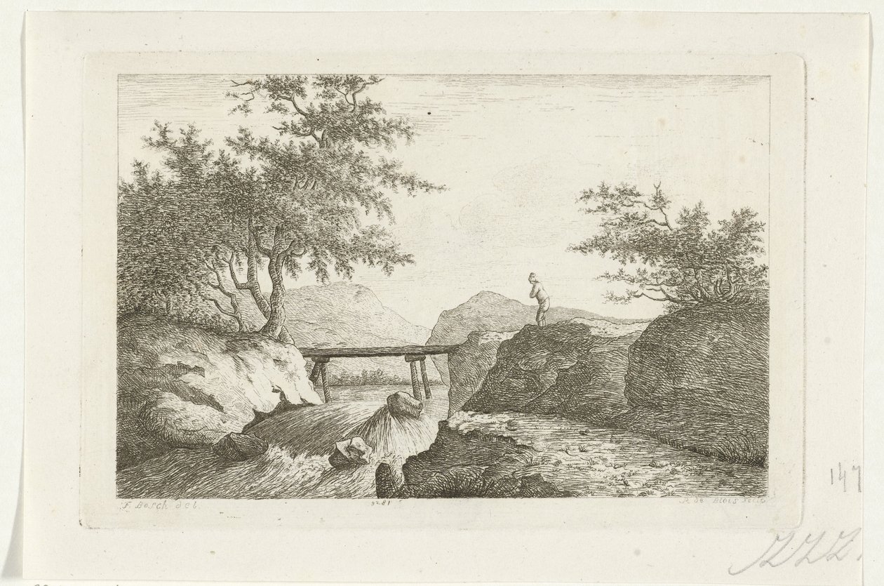 瀑布上的桥 作者 Reinierus Albertus Ludovicus baron van Isendoorn à Blois