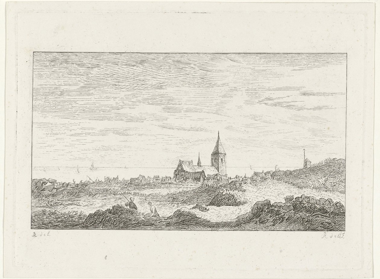 海边的村庄 作者 Reinierus Albertus Ludovicus baron van Isendoorn à Blois