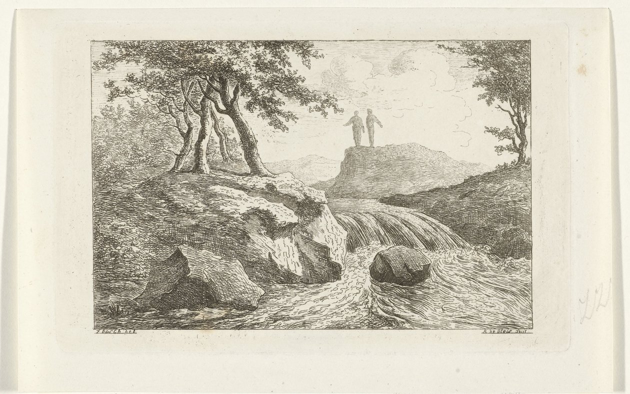 瀑布景观 作者 Reinierus Albertus Ludovicus baron van Isendoorn à Blois