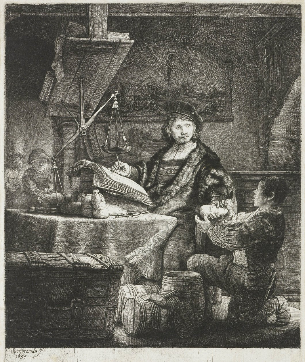 Jan Wtenbogaert，1639 作者 伦勃朗·范·赖恩