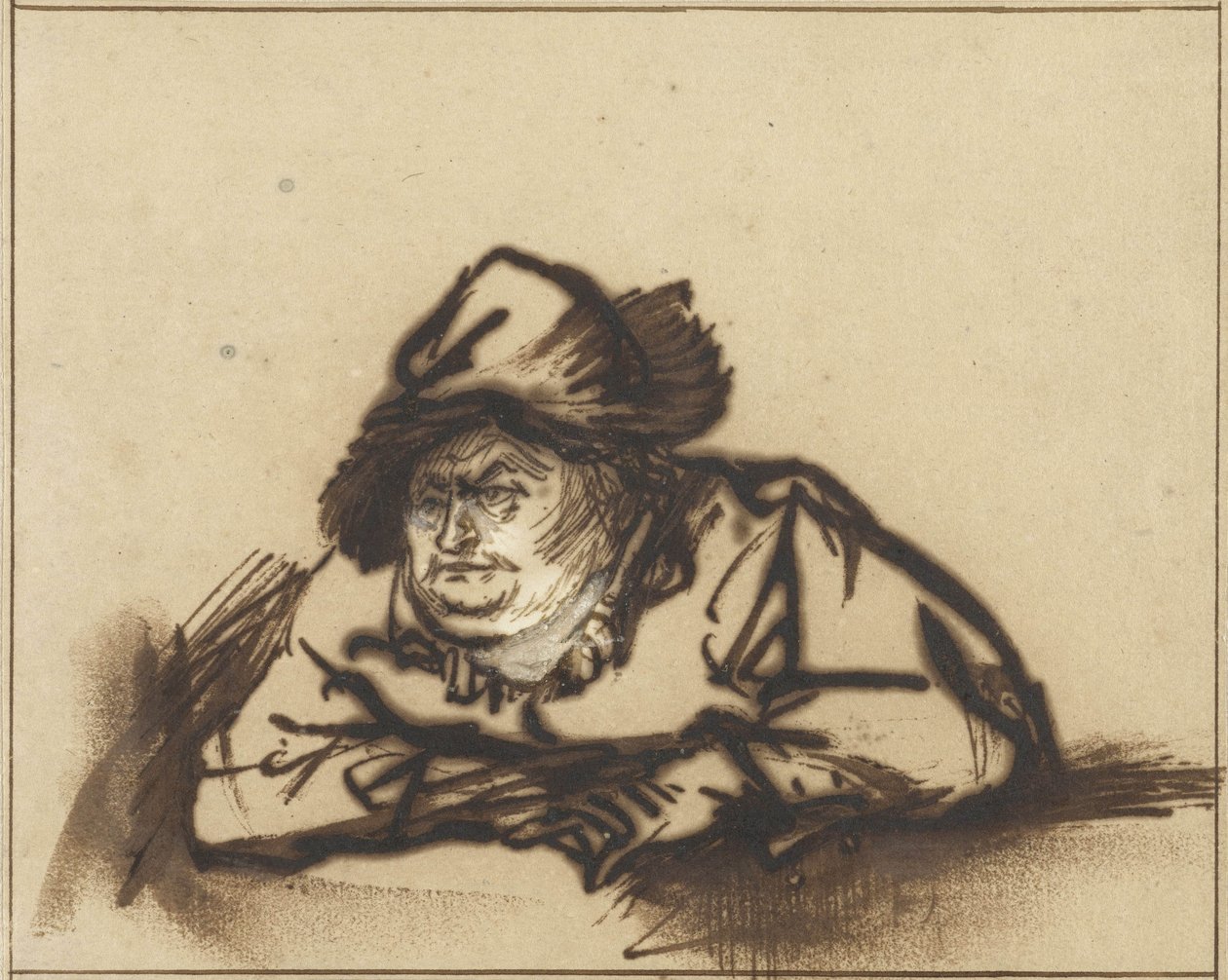 演员Willem Bartholsz Ruyter的肖像，c.1638 作者 伦勃朗·范·赖恩