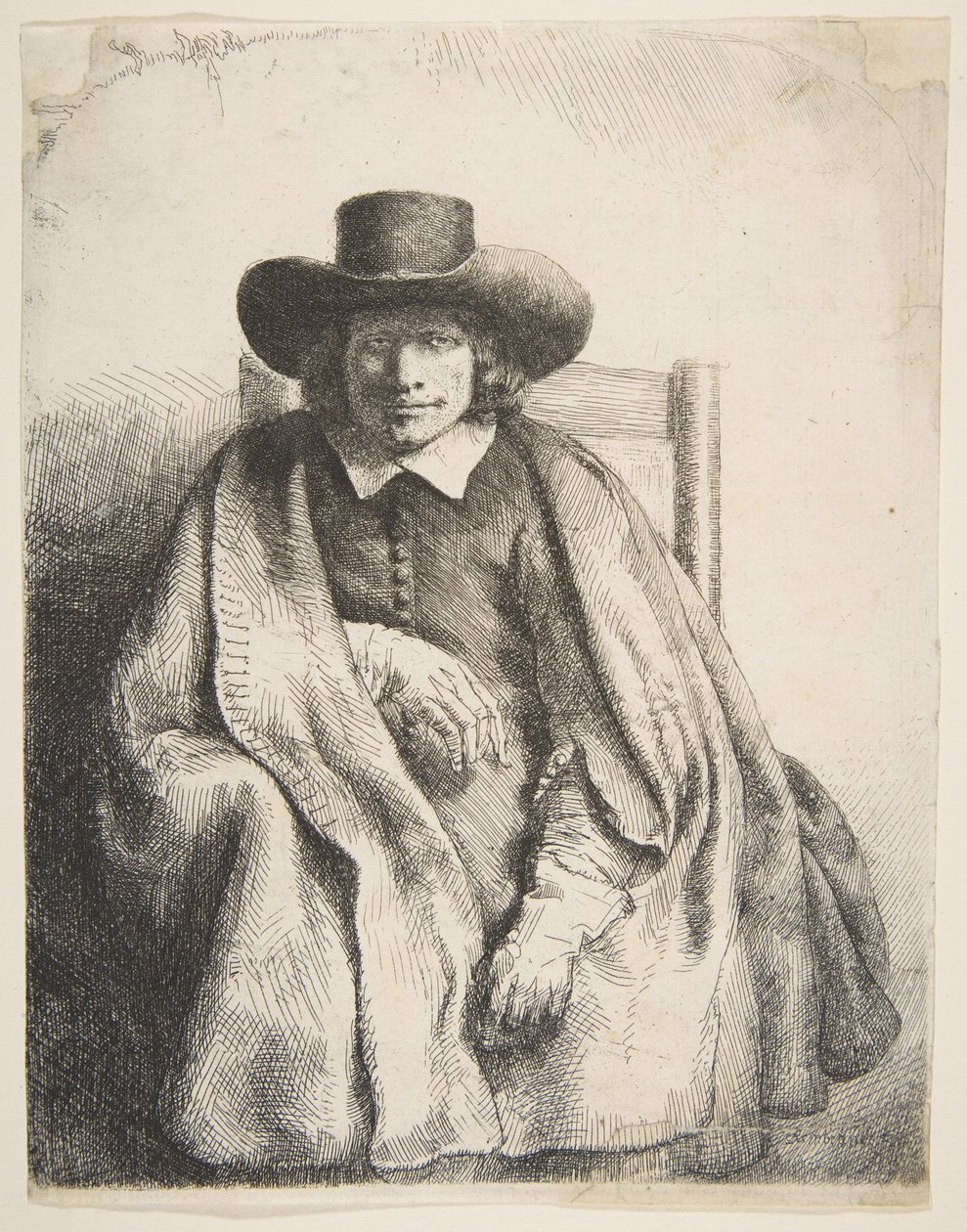 Clement de Jonghe，印刷柜台，1651 作者 伦勃朗·范·赖恩