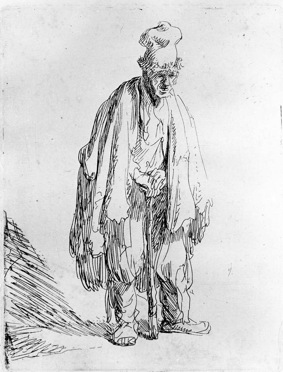乞丐高帽，c.1630 作者 伦勃朗·范·赖恩