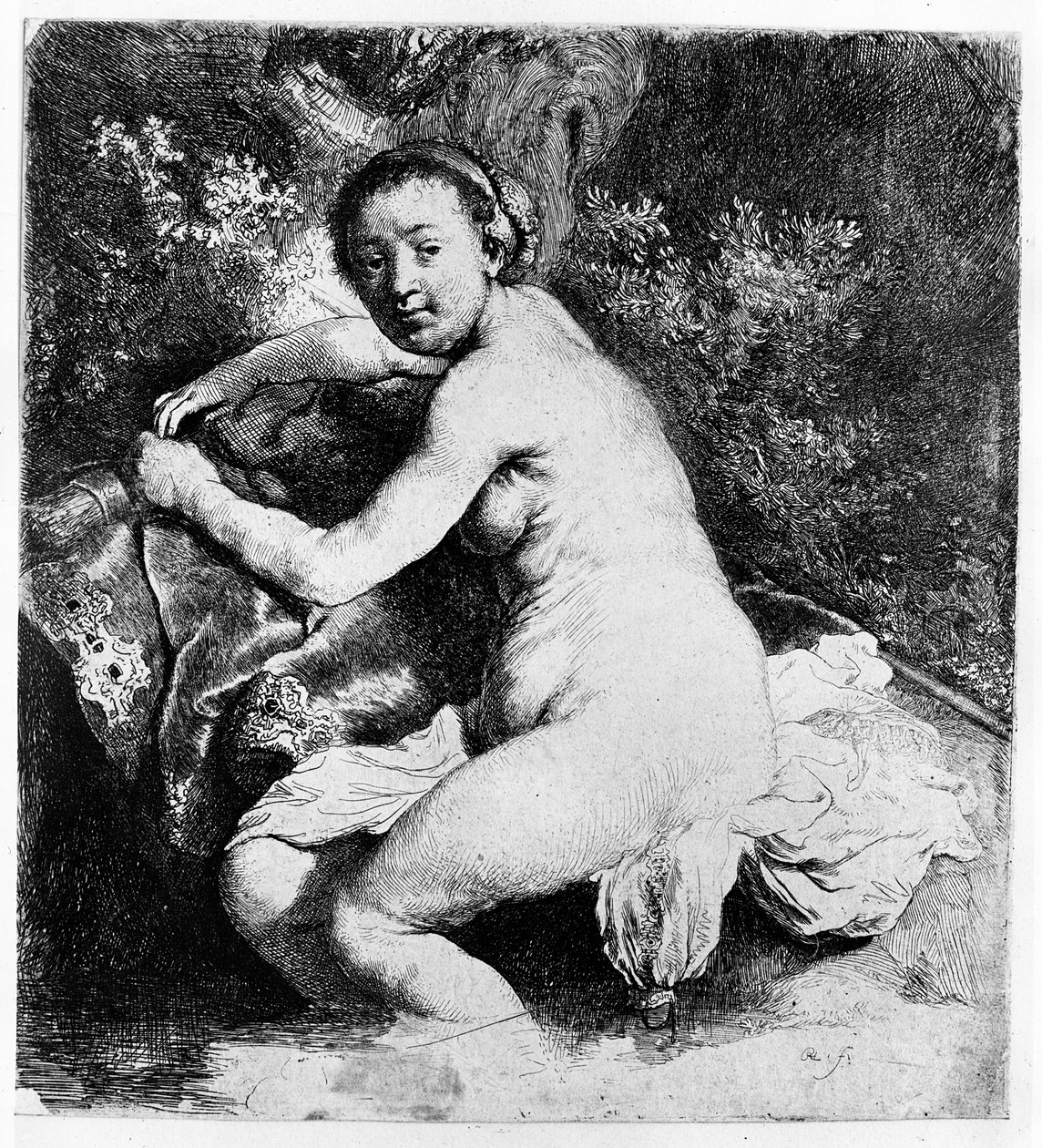 戴安娜在洗澡，c.1631 作者 伦勃朗·范·赖恩