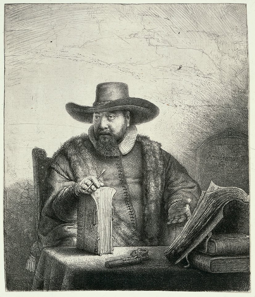Cornelis Claesz的肖像。预计 作者 伦勃朗·范·赖恩