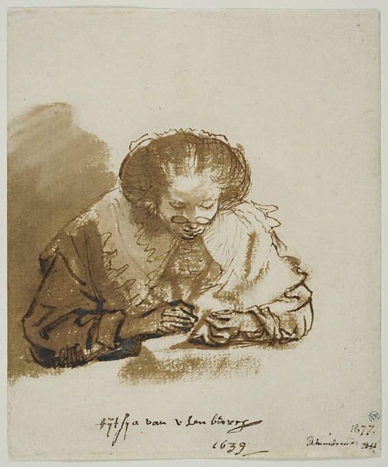 Titia van Uylenburgh的肖像 作者 伦勃朗·范·赖恩