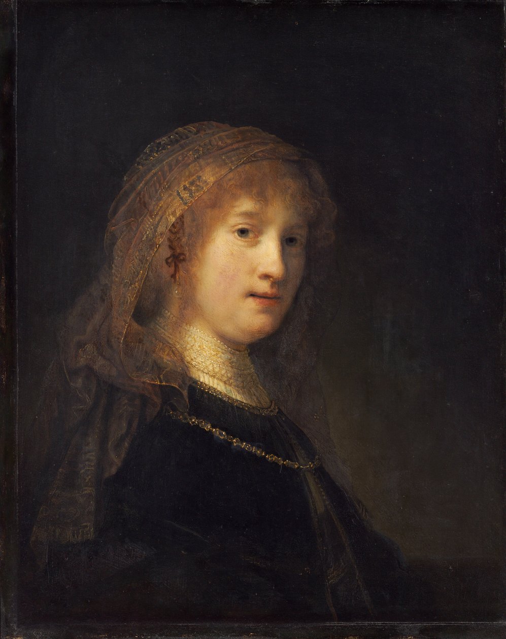 Saskia van Uylenburgh，艺术家的妻子 作者 伦勃朗·范·赖恩
