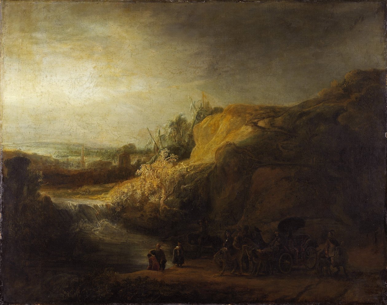 "Paysage avec bapteme d