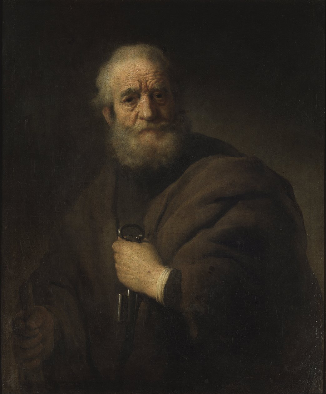 Pierre apotre - Peter the Apostle, by Rembrandt van Rhijn (1606-1669). Oil on canvas 作者 伦勃朗·范·赖恩