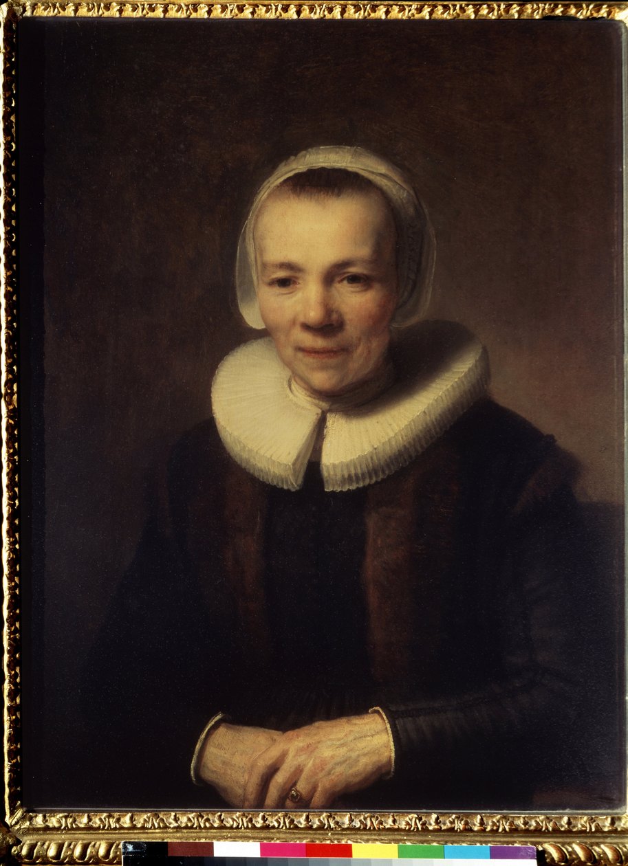 巴特耶-马腾斯-杜默肖像》（Portrait de Baartje Martens Doomer）。伦勃朗的哈门松-凡-里恩像（1606-1669 年） 作者 伦勃朗·哈门斯。范赖恩