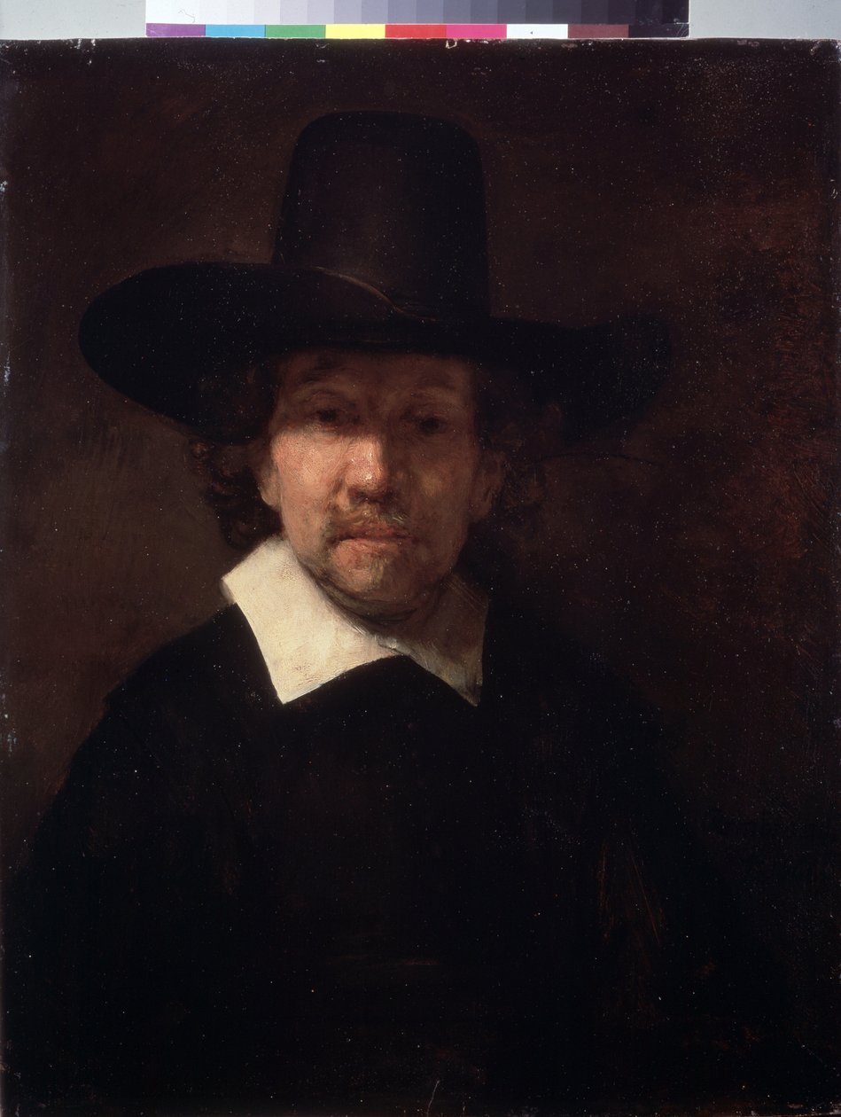 "Portrait du poete hollandais Jeremias de Dekker (ou Decker) (vers 1610-1666)" (Portrait of the Poet Jeremias de Decker) Peinture de Harmenszoon van Rijn dit Rembrandt (1606-1669) 1666 Dim.71x56 厘米 圣彼得堡埃尔米塔奇博物馆 作者 伦勃朗·哈门斯。范赖恩
