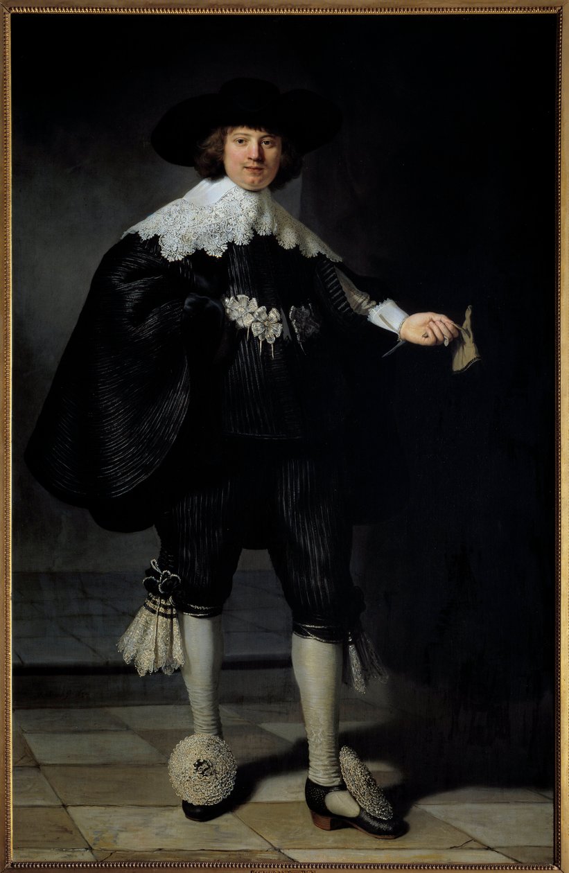 Maertens Soolmans 的肖像 Harmensz Van Rijn Rembrandt (1606-1669) 1634 年的画作 私人收藏 - Maertens Soolmans 的肖像。 Harmensz Van Rijn Rembrandt (1606-1669) 的绘画 作者 伦勃朗·范·赖恩