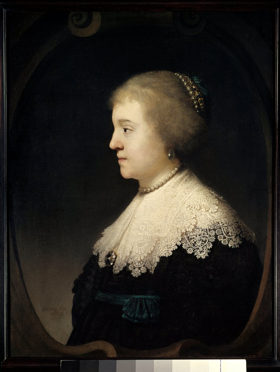 Harmensz van Rijn dit Rembrandt (1606-1669) 1632 年巴黎，雅克玛·安德烈博物馆的女性肖像（萨斯基亚？）。 作者 伦勃朗·范·赖恩