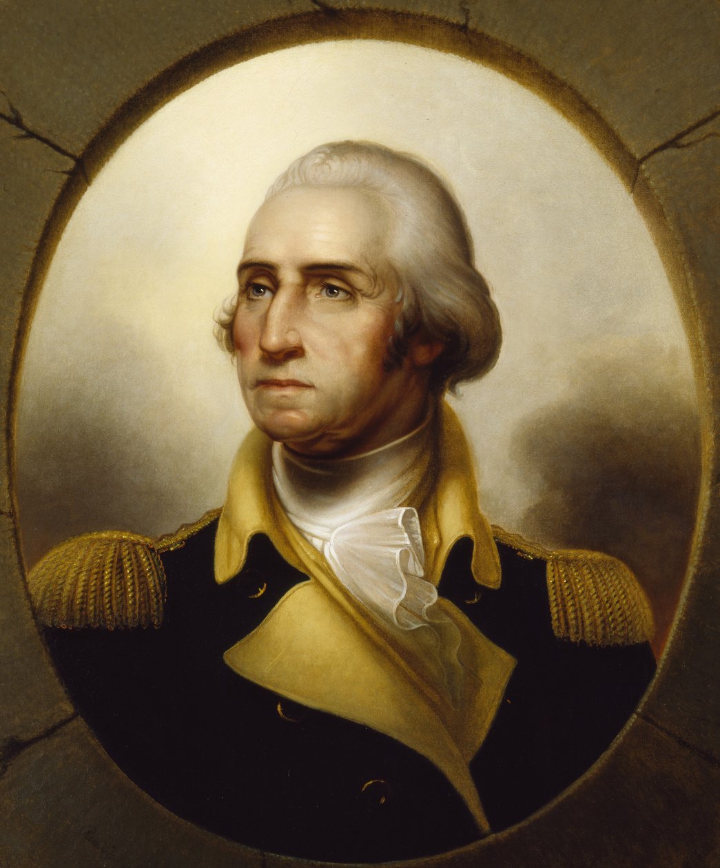 乔治·华盛顿（George Washington），约1850年（布面油画） 作者 伦勃朗·皮尔