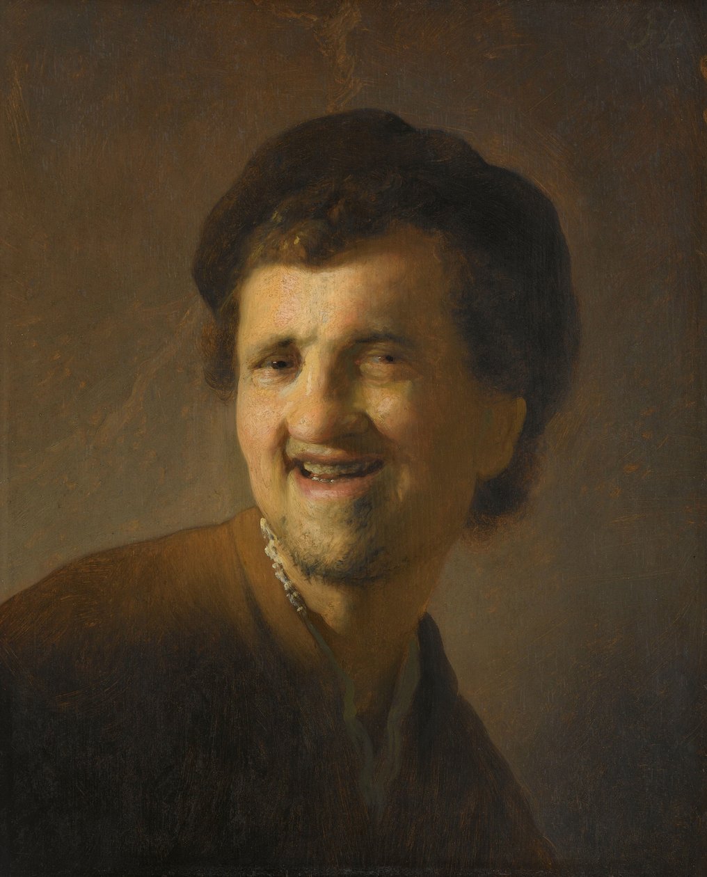 大笑的年轻人
大笑的年轻人半身像 作者 Rembrandt van Rijn (圈子)