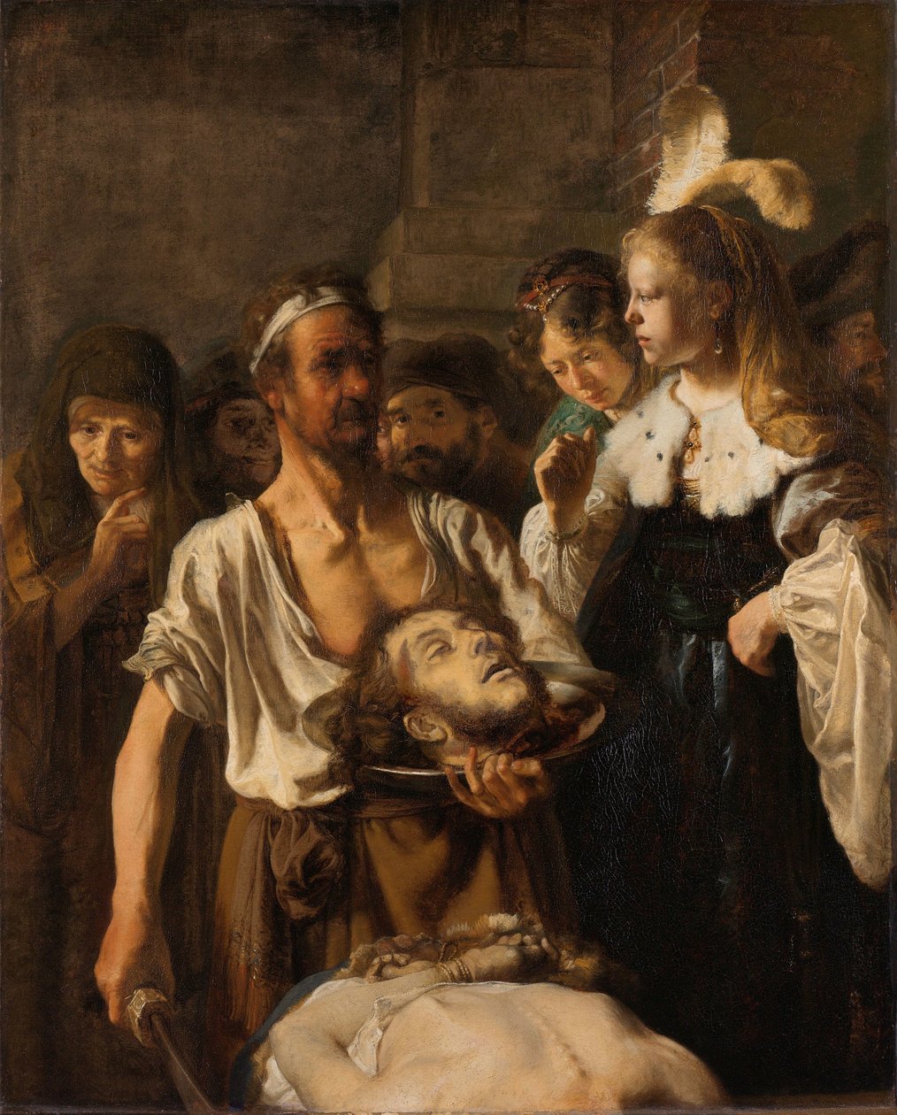 莎乐美接受施洗约翰的头颅 作者 Rembrandt van Rijn (圈子)