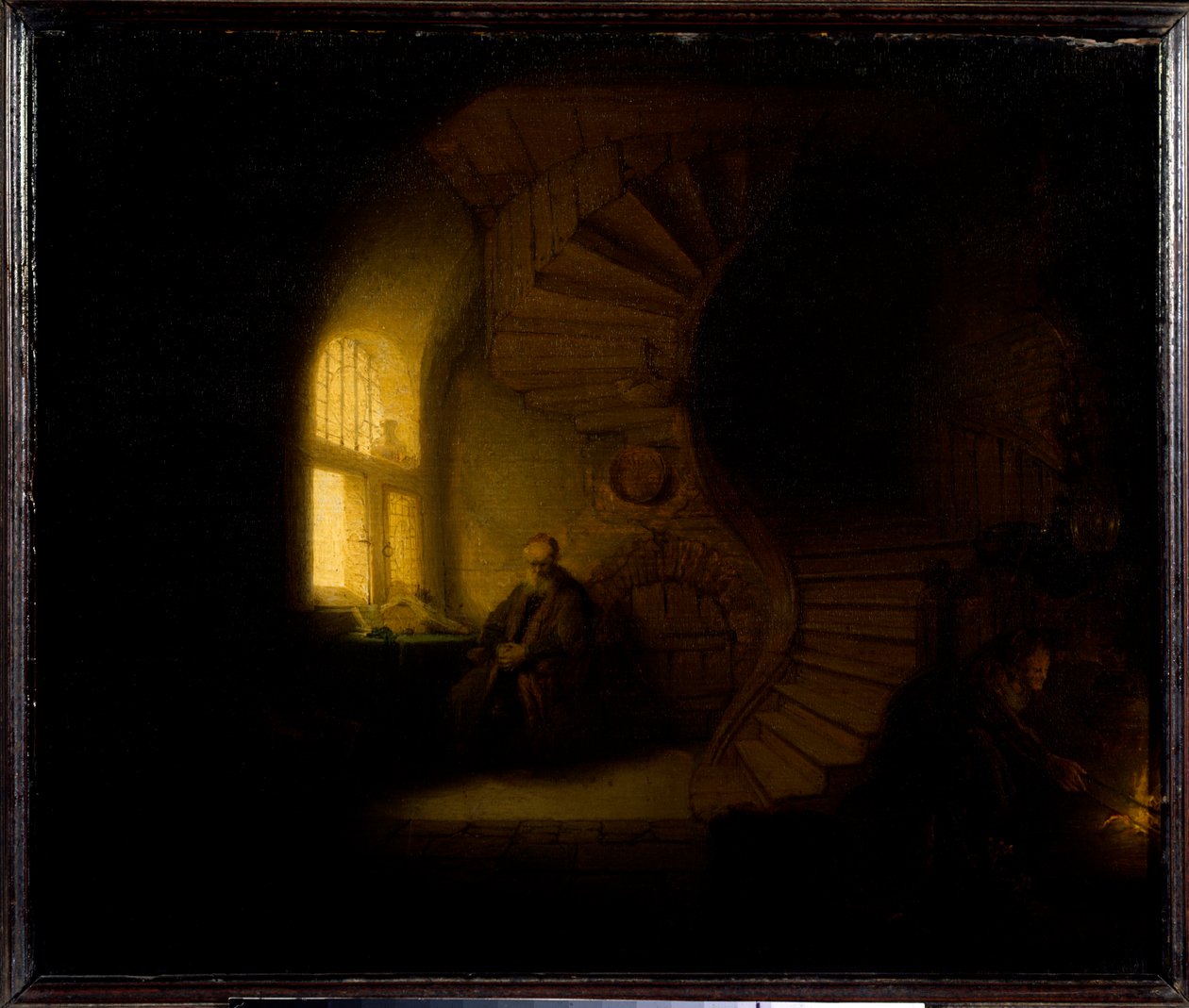 冥想中的哲学家 Harmenszoon van Rijn dit Rembrandt (1606-1669) 1632 年作画。 0,28x0,34 m 巴黎，卢浮宫 作者 伦勃朗·范·赖恩