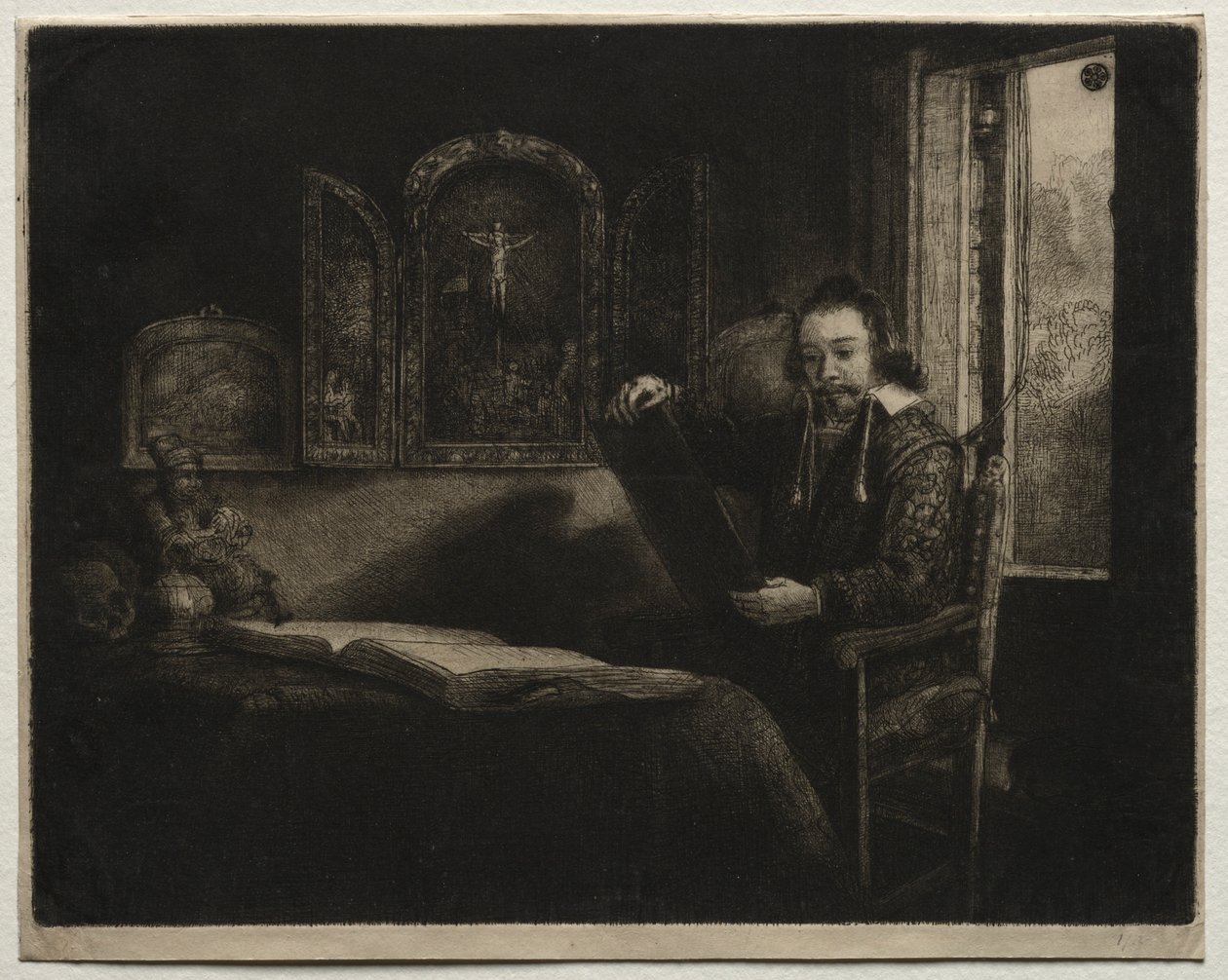 亚伯拉罕·弗朗森（Abraham Francen），药剂师，c。 1657。 作者 伦勃朗·范·赖恩