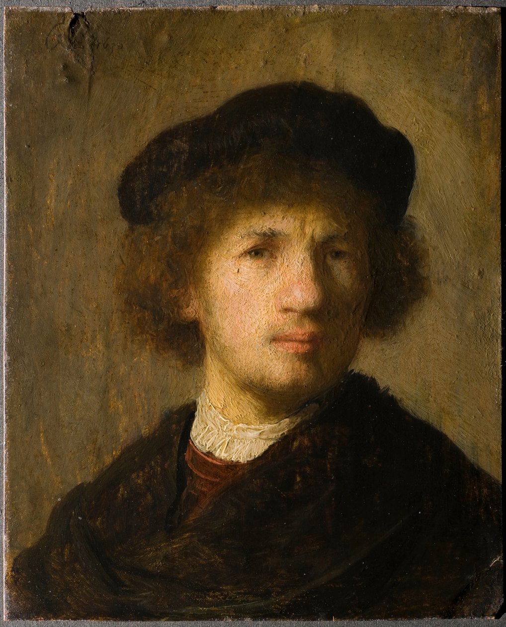 自动肖像 - 伦勃朗·范·莱恩 (Rembrandt van Rhijn) 的自画像（1606-1669） 作者 伦勃朗·范·赖恩