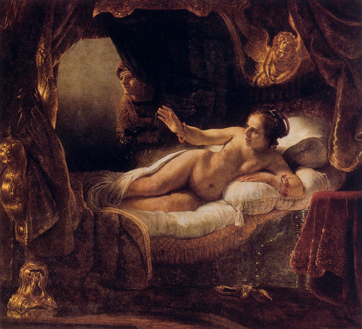 达那（Danae），1636年 作者 伦勃朗·范·赖恩