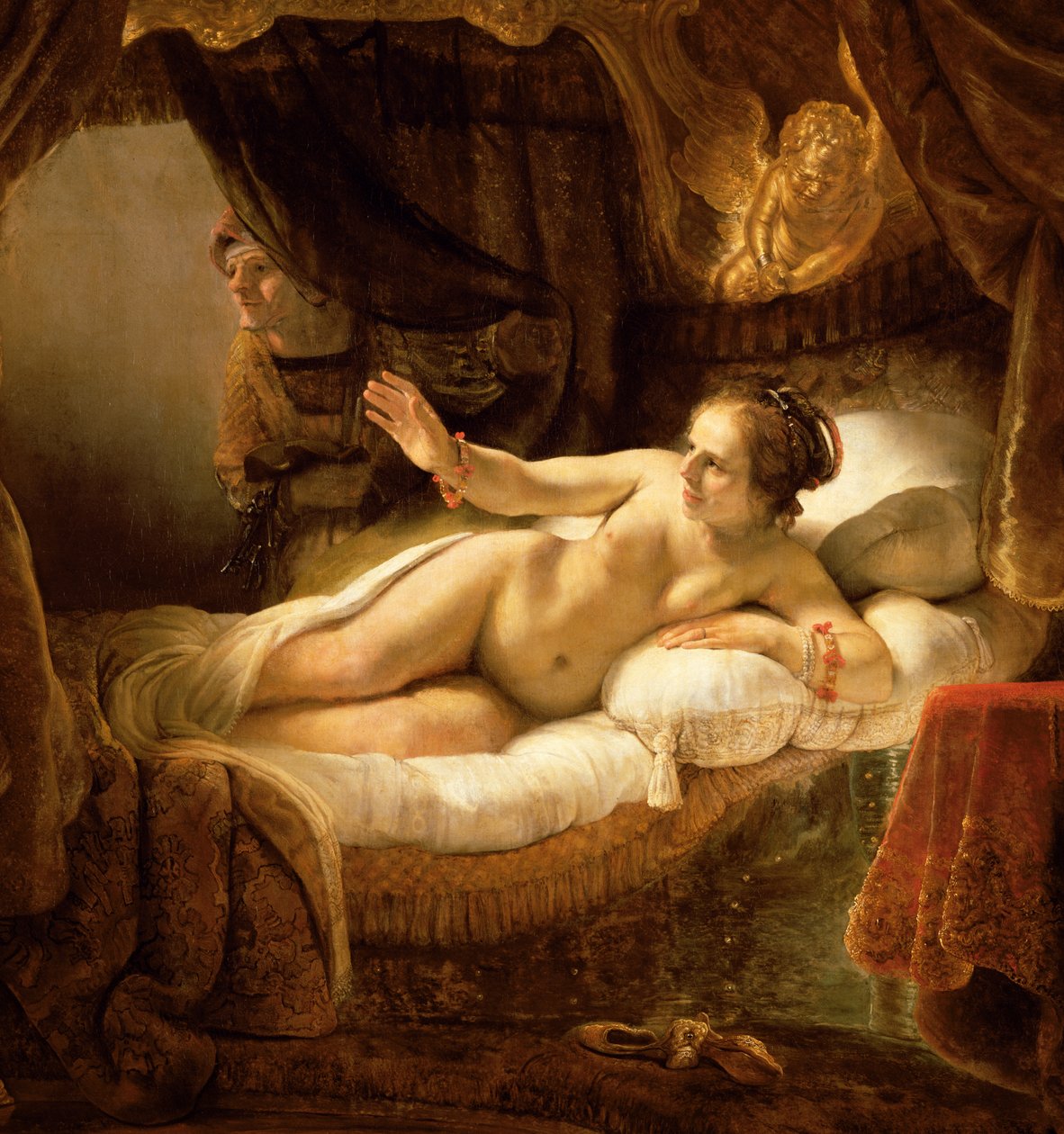 Danae，1643年油画细节47569 作者 伦勃朗·范·赖恩
