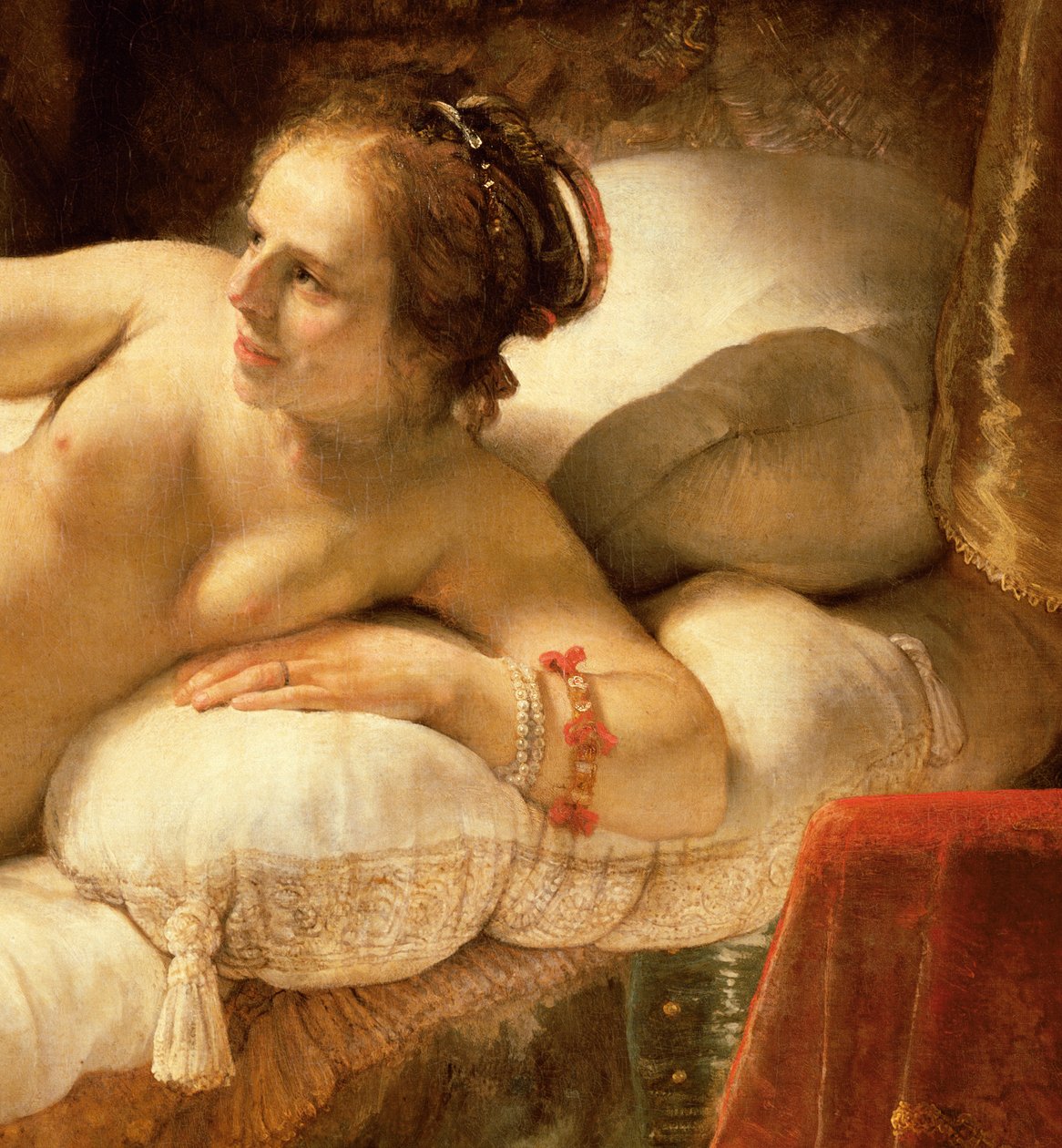 Danae，1643年油画细节47569 作者 伦勃朗·范·赖恩