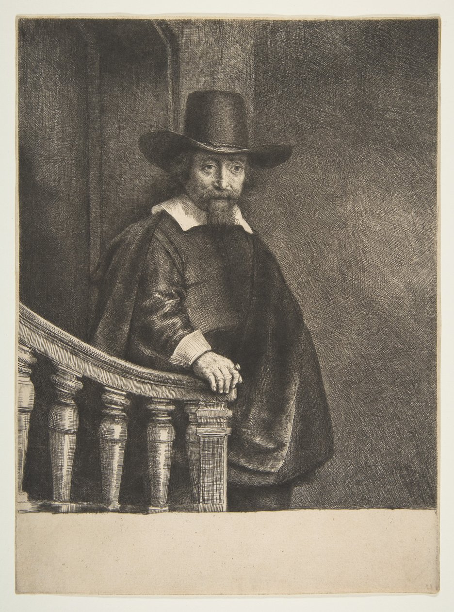 犹太医师Ephraim Bueno，1647年。 作者 伦勃朗·范·赖恩