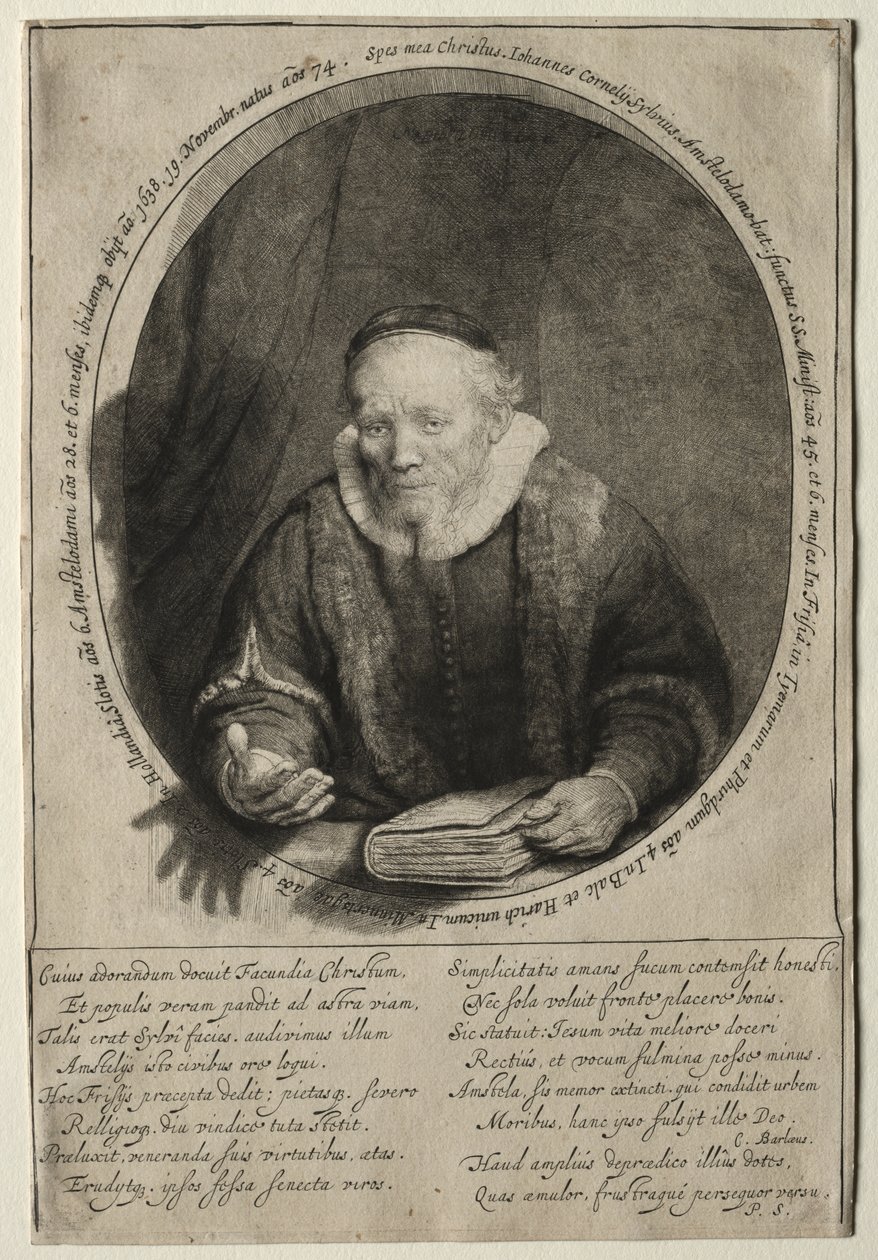 Jan Cornelis Sylvius，传道者 作者 伦勃朗·范·赖恩