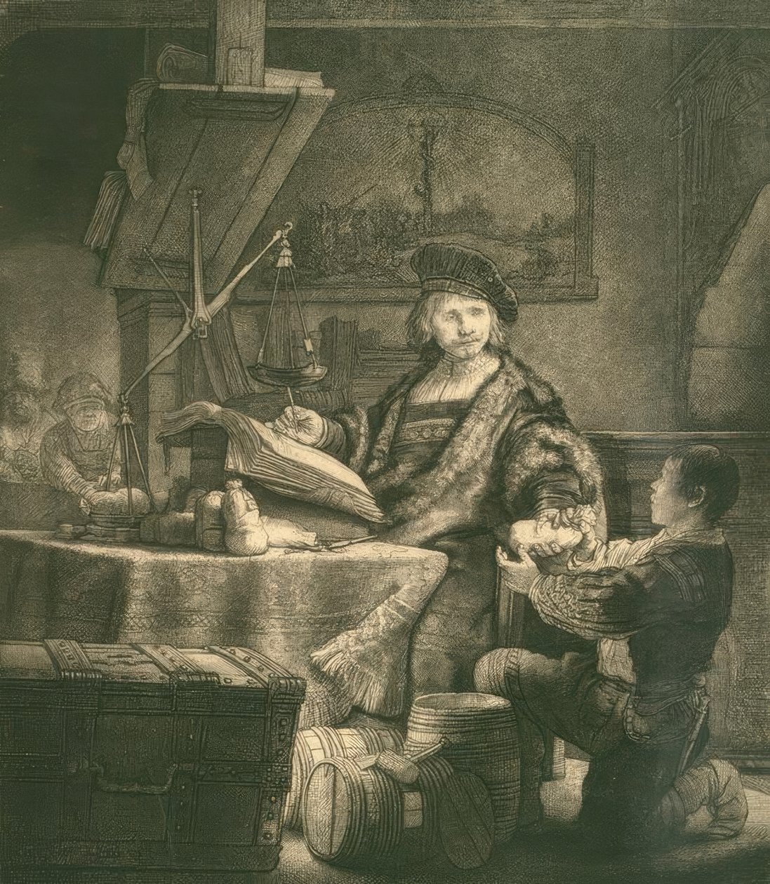 Jan Uijtenbogaert，称为Goldwäger 作者 伦勃朗·范·赖恩