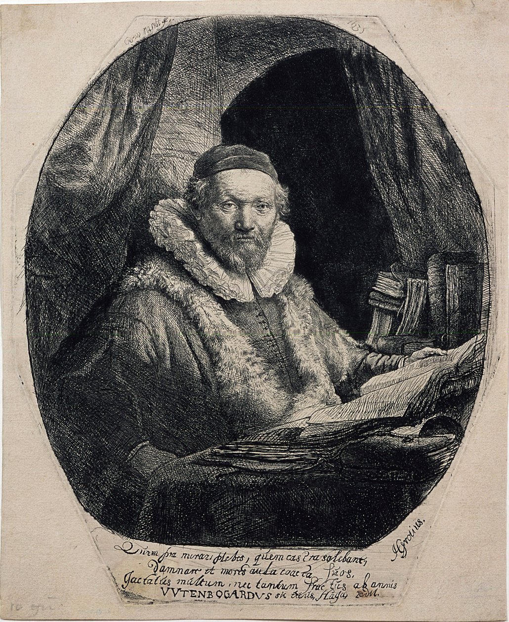 Jan Uytenbogaert， Remonstrants 传教士 作者 伦勃朗·范·赖恩
