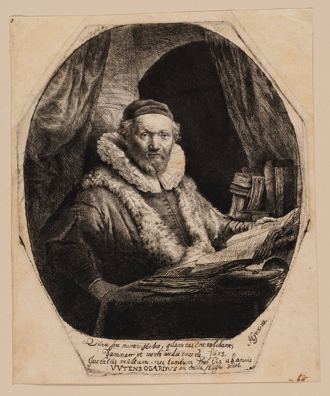 Jan Uytenbogaert， Remonstrants 传教士 作者 伦勃朗·范·赖恩