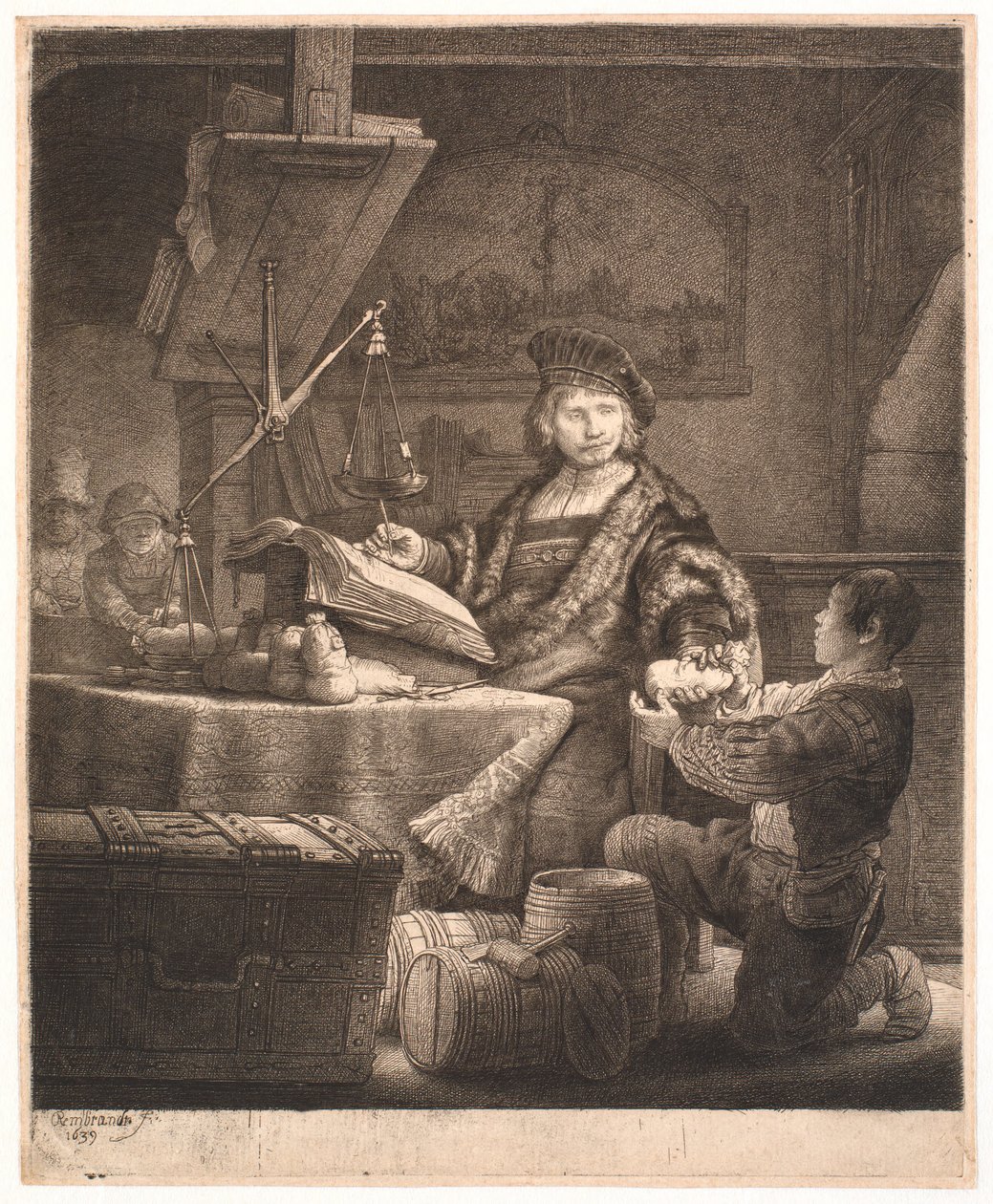 Jan Uytenbogaert，"秤金人" 作者 伦勃朗·范·赖恩