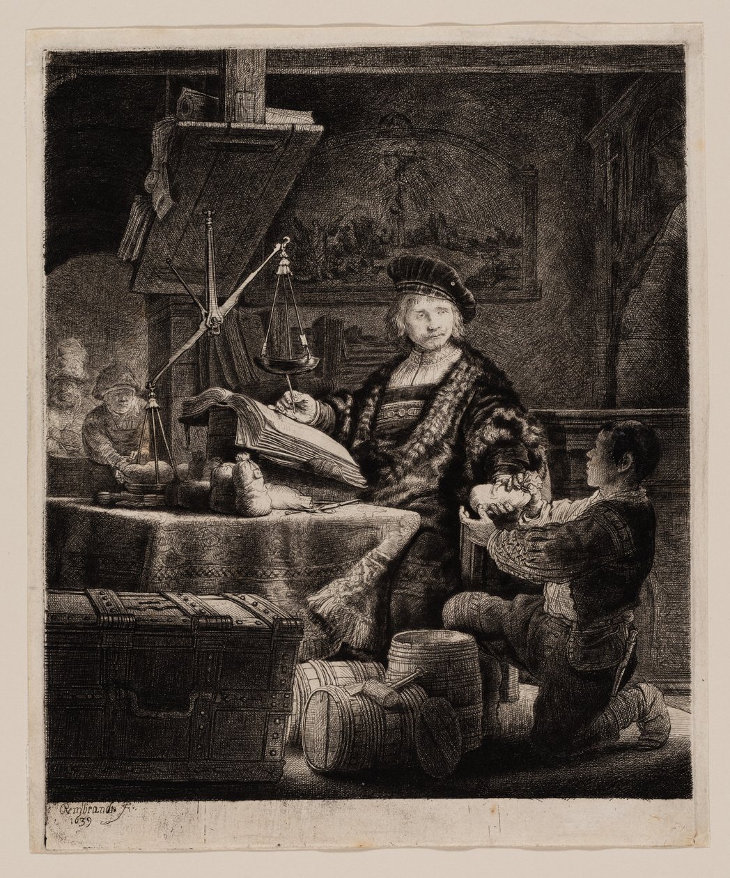 Jan Uytenbogaert，"秤金人" 作者 伦勃朗·范·赖恩