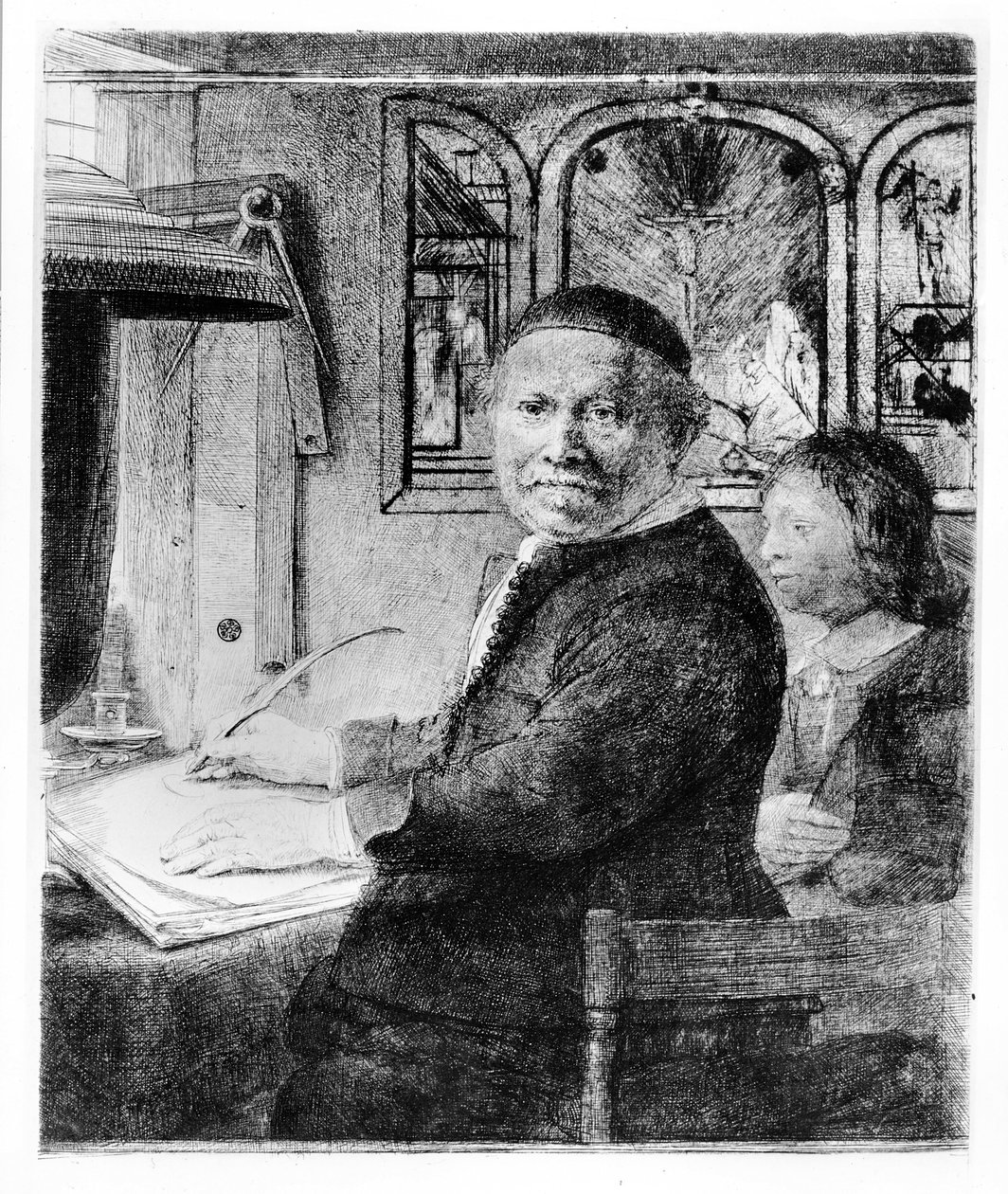 Coppenol的Lieven Willemsz，c.1658（蚀刻） 作者 伦勃朗·范·赖恩
