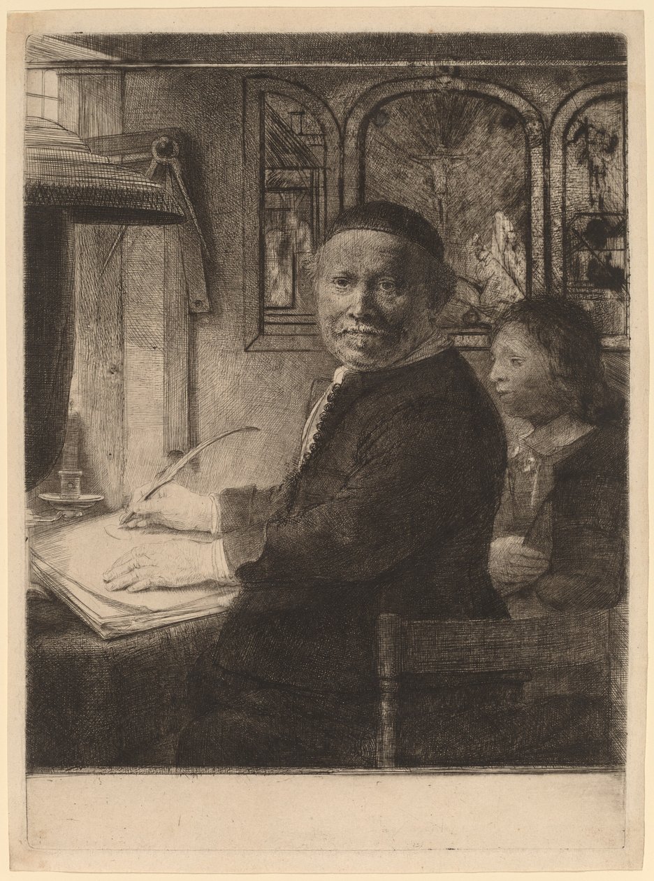 Lieven Willemsz van Coppenol：《小板》，约1658年。 作者 伦勃朗·范·赖恩