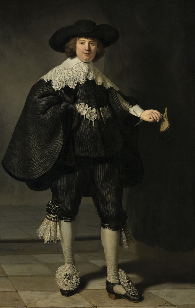 Marten Soolmans的肖像，1634年 作者 伦勃朗·范·赖恩